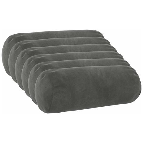 Cuscino con cuscino HEERLEN 6 pz Grigio Scuro Velluto - Foto 1