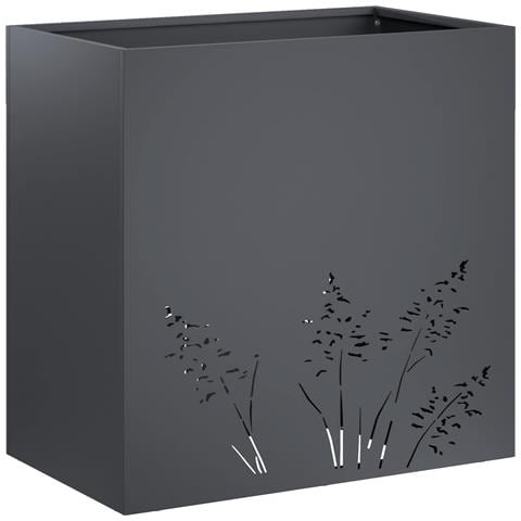 Vaso da giardino Antracite 50 x 30 x 49 cm - Foto 1