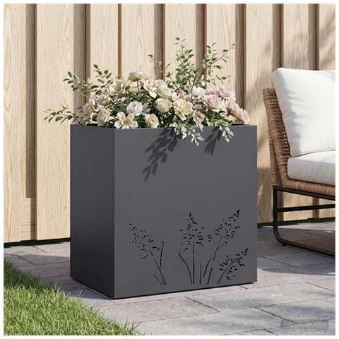 Vaso da giardino Antracite 50 x 30 x 49 cm - Foto 2