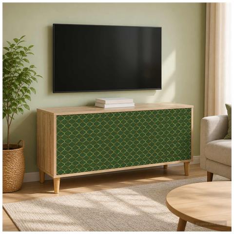 Mobile TV GELEEN 102 x 33 x 50 cm Sonoma Legno ingegnerizzato - Foto 2