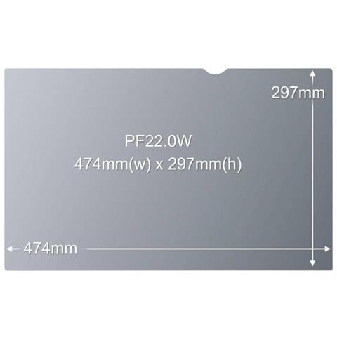 Filtro per Privacy PF22.0W da 22" senza Cornice con Proporzioni 16:10 Colore Nero - Foto 2
