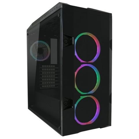 Case 998B Middle Tower ATX / Micro-ATX / Mini-ITX 2 Porte USB 3.0 Colore Nero (Finestrato)  - Foto 1
