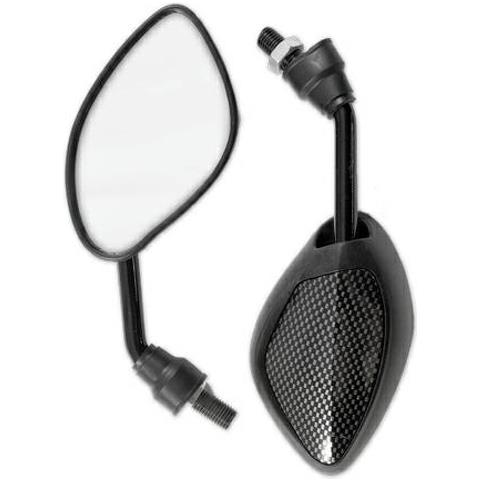 Ricambio Moto Coppia Specchietti Specchio Retrovisore Scooter Naked Carbon Dx+sx - Foto 1
