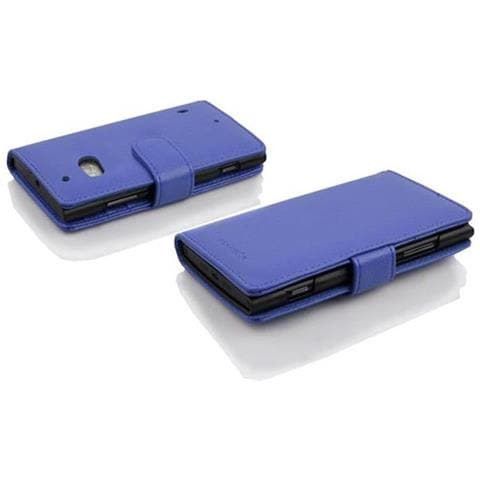 Custodia Compatibile Con Nokia Lumia 929 / 930 In Blu Marina - Coperchio Protettivo Con Chiusura Magnetica E 3 Slot Per Carte - Foto 6
