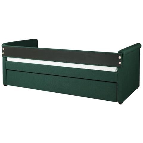 Letto Da Giorno In Tessuto Verde Scuro 80x200cm Libourne - Foto 15
