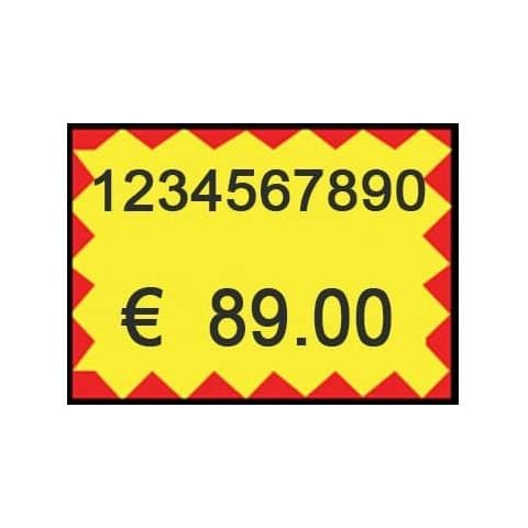 Etichette Per Prezzatrice F. to 26x19 Mm Giallo / rosso Permanenti Conf 10 Rotoli Da 600 Etich. - B10/2619 / fpgstf - Foto 1