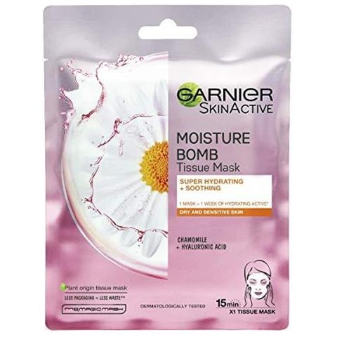 Moisture Bomb Maschera in tessuto alla camomilla e all'acido ialuronico, maschera viso idratante 28 g - Foto 1