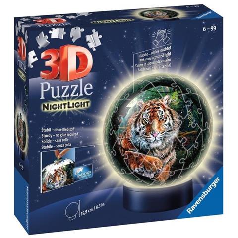 3d Puzzle Ball 72 P Illuminato - Grandi Felini - Foto 1