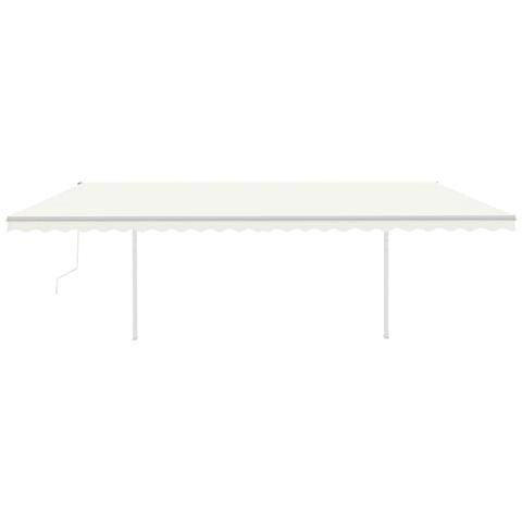 Tenda da Sole Automatica con Sensore Vento e LED 6x3 m Crema - Foto 2