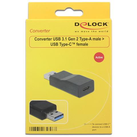 65696 USB 3.1 Gen 2 Type-A USB 3.1 Gen 2 Type-C Nero cavo di interfaccia e adattatore - Foto 2