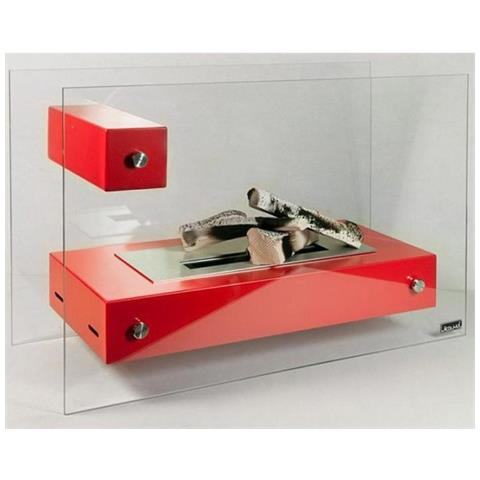 Biocamino Da Pavimento - Freestanding Apo Glass-b, Rosso. - Foto 1