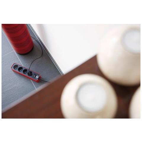 1153240070 Prolunghe E Multiple 1,5 M 4 Presa (e) Ac Interno Nero, Rosso - Foto 2