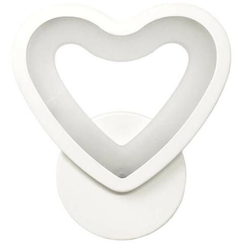 Applique Led Cuore In Vetro A Parete Luce Calda Lampada 6 W - Foto 2