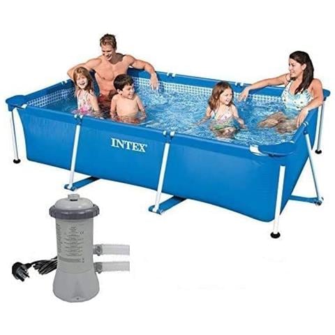 28272 Piscina 300x200 Cm Rettangolare Fuori Terra Con Pompa Da 1250 Lt / h - Foto 1
