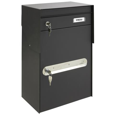 CASSETTA POSTALE IN ACCIAIO ZINCATO CON 3 FESSURE 37X10.5X37 CM GRIGIO - Foto 3