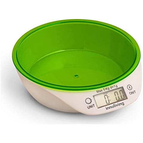 Bilancia Digitale da Cucina INN-133G con Ciotola Verde Capacità 5 Kg - Foto 1