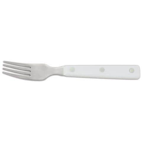 Forchetta In Acciaio Inox 18/10 Manico In Poliossimetilene, Bianco, 190 Mm. - Foto 1