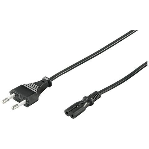 Pe030710 Cavo Di Alimentazione Nero 1 M Spina Di Alimentazione Di Tipo C Accoppiatore C7 (power Cord Cee 7/ - Foto 2