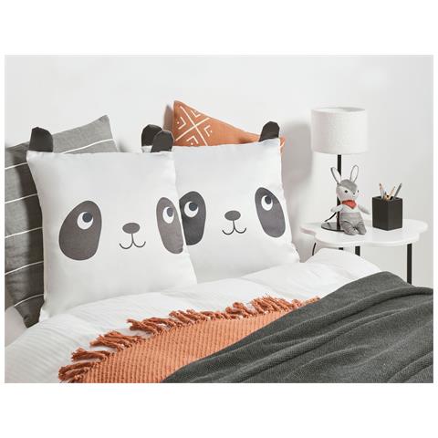 Set Di 2 Cuscini Pandapaw Cotone 45 X 45 Cm Bianco - Foto 1