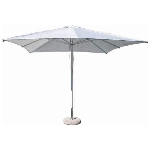 Ombrellone Da Giardino 3x3 Mt Con Palo Centrale In Alluminio E Telo In Poliestere Cleo - White - Foto 1