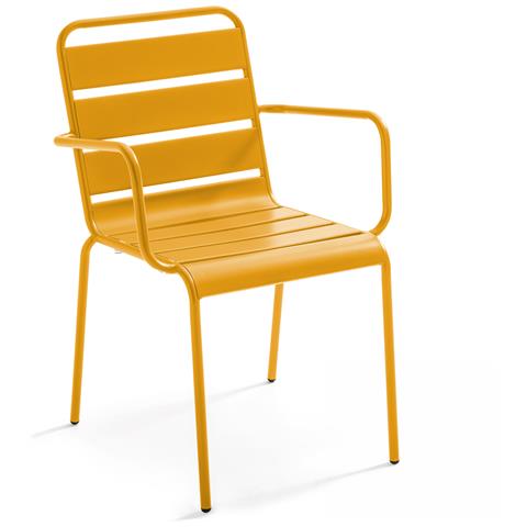 Poltrona In Metallo Giallo - Palavas - Foto 1