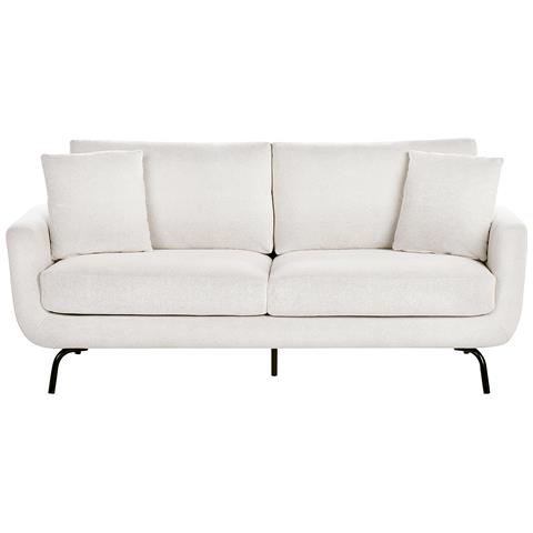 Divano 3 Posti Vesala Tessuto Bianco Sporco - Foto 2