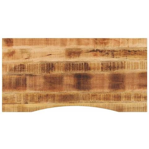Piano Scrivania Con Curva 110x50x2,5cm Massello Grezzo Di Mango - Foto 1