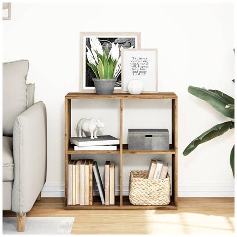 Libreria Divisorio Rovere Artigianale 69,5x29x69,5cm Truciolato - Foto 3