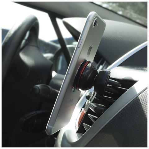 Porta Smartphone Magnetico Per Auto 3x3x5 Cm. Colore Rosso - Foto 2