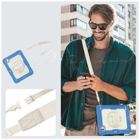Cover Impermeabile Per Ipad Pro 11""/ipad Air 4/5 Con Cintura - Elegante Azzurro E Protettivo - Foto 2