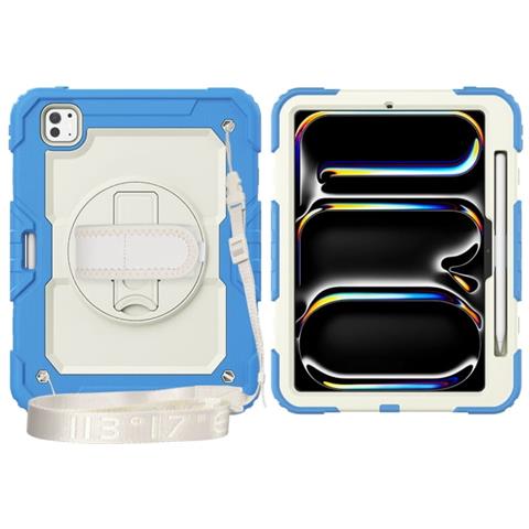 Cover Impermeabile Per Ipad Pro 11""/ipad Air 4/5 Con Cintura - Elegante Azzurro E Protettivo - Foto 4