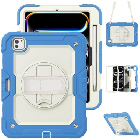 Cover Impermeabile Per Ipad Pro 11""/ipad Air 4/5 Con Cintura - Elegante Azzurro E Protettivo - Foto 1