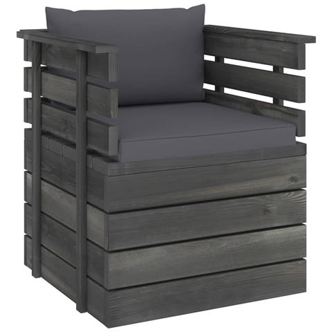 Lusso Casadino -  Poltrona Da Giardino Con Cuscini In Legno Di Pino - Foto 1