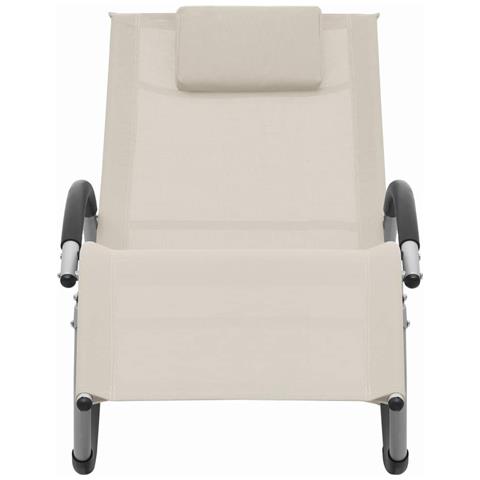 Lusso Casadino -  Lettino Prendisole Con Cuscino Crema In Textilene - Foto 1