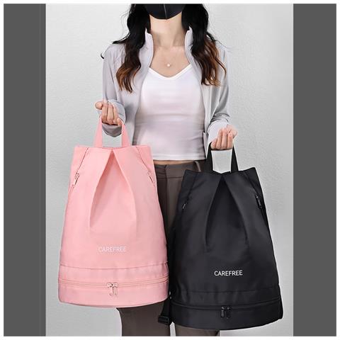 Borsa Da Piscina Con Scomparto Per Le Scarpe E Tasca Impermeabile Pink - Foto 3