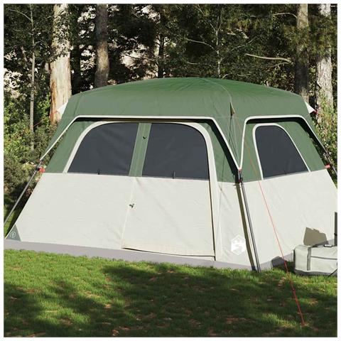 Tenda Familiare Cabina per 6 Persone Verde Impermeabile - Foto 1