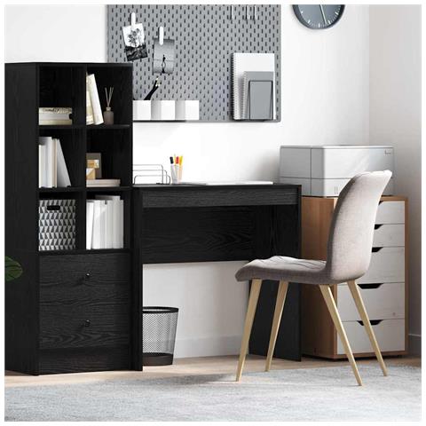Scrivania in Rovere Nero Rovere nero Legno ingegnerizzato - Foto 2