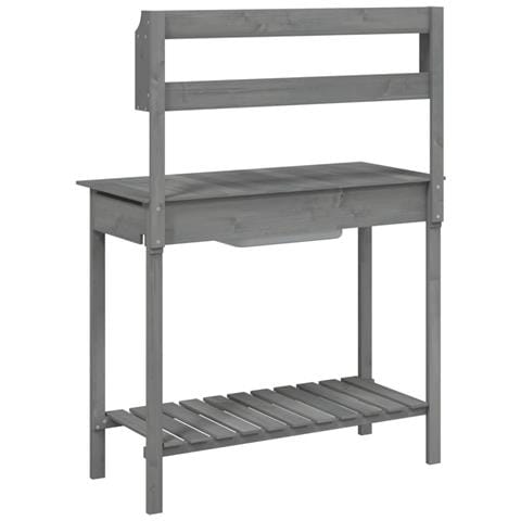 Tavolo Invaso con Lavello Grigio 147,5x44x139,5 Massello Abete - Foto 9
