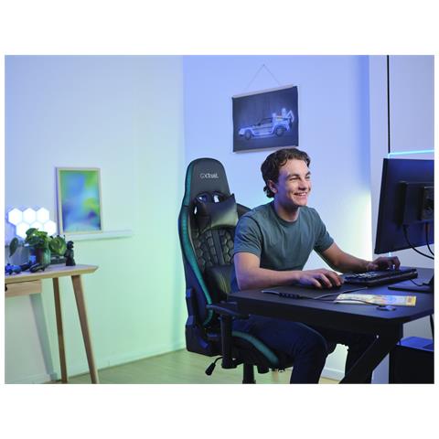 GXT 716 Rizza Sedia per gaming universale Sedia tappezzata Nero - Foto 2