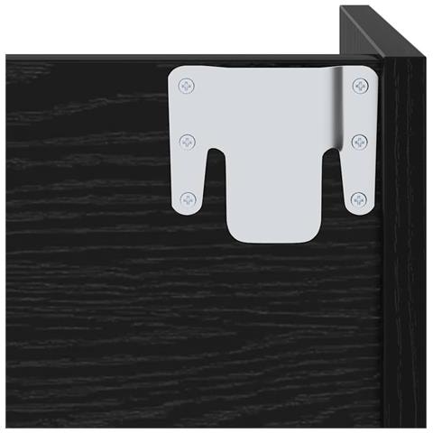 Armadi per scarpe da muro 2 pcs Rovere nero Legno multistrato - Foto 9