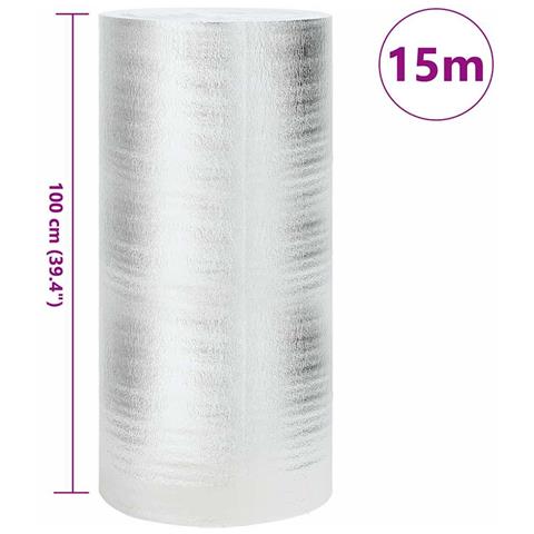 Riflettore di calore per termosifoni Argento 1 x 15 m Alluminio - Foto 5