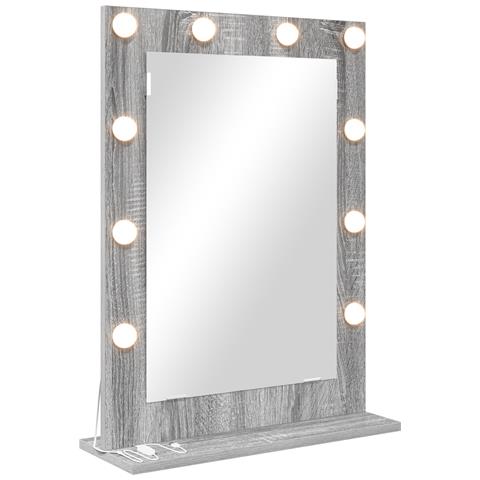 Specchio da Vanità con specchio Grigio Sonoma 70 x 50 x 18 cm - Foto 1