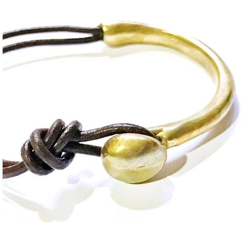 Bracciale In Zamak Cureo Placcato Oro, Unico Oro-marrone - Foto 2