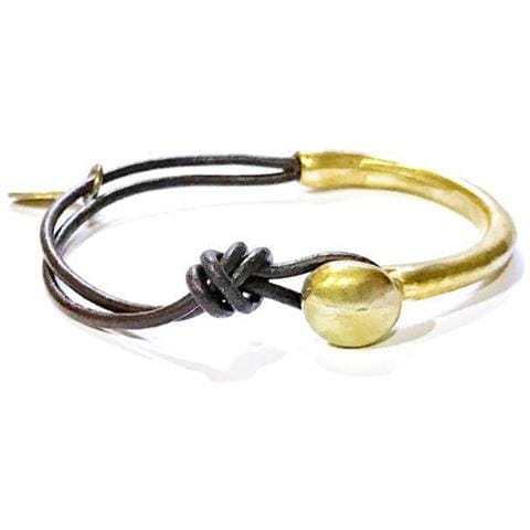 Bracciale In Zamak Cureo Placcato Oro, Unico Oro-marrone - Foto 1