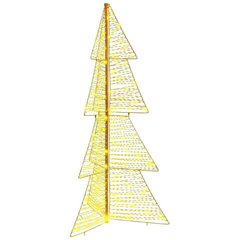 Albero di Natale con 160 LED Bianco caldo 150 cm PET - Foto 1