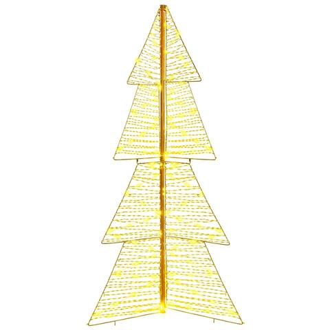 Albero di Natale con 160 LED Bianco caldo 150 cm PET - Foto 2