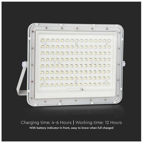 Faro LED con Telecomando e Pannello Solare 20W 6400K IP65, colore Bianco - Foto 3