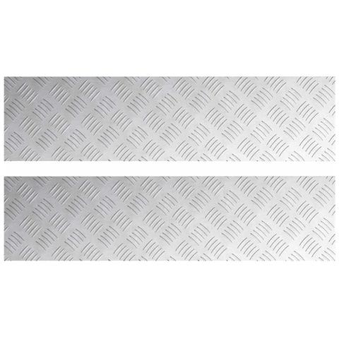 Dischi Quadrati 2 pcs Argento 80 x 20 cm Alluminio - Foto 1