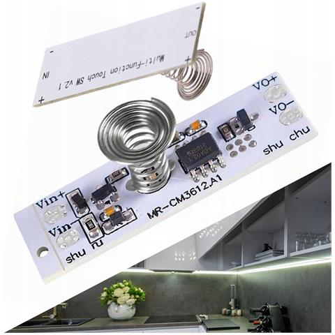 Interruttore Dimmer Touch Per Strisce Led 12v 5a - Controllo Tattile, Regolazione Continua, Design Elegante, Facile Installazione - Foto 1