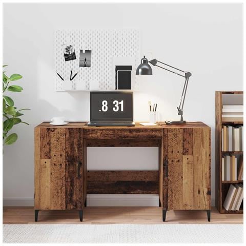 Scrivania Legno vecchio 140 x 50 x 75 cm Legno multistrato - Foto 2